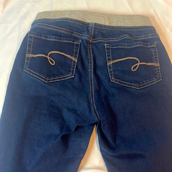 Dark Denim Justice Jeans w/ elastic band (super skinny - Picture 2 of 4